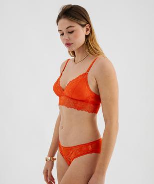 Soutien-gorge triangle en dentelle avec mousses amovibles vue1 - GEMO(HOMWR FEM) - GEMO