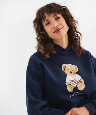 Sweat à capuche avec broderie femme - LuluCastagnette vue2 - LULU CASTAGNETTE GEMO FOR GOOD - GEMO