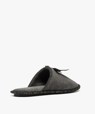 Chaussons femme forme mules en velours ras et nœud pailleté vue4 - GEMO(HOMWR FEM) - GEMO