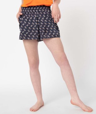 Bas de pyjama femme forme short à motifs fleuris vue1 - GEMO(HOMWR FEM) - GEMO