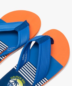 Tongs garçon imprimées surf à entre-doigts en toile vue3 - GEMO (ENFANT) - GEMO