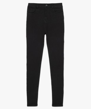 Pantalon femme en toile extensible coupe slim taille haute vue4 - GEMO (JEAN) - GEMO