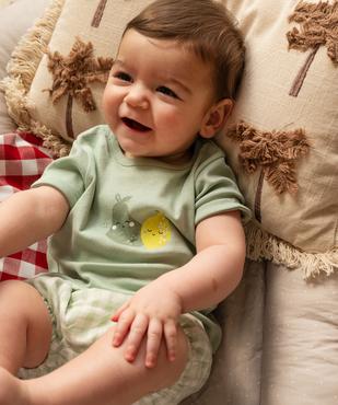Ensemble 2 pièces bébé tee-shirt et short vue2 - GEMO(BB COUCHE) - GEMO