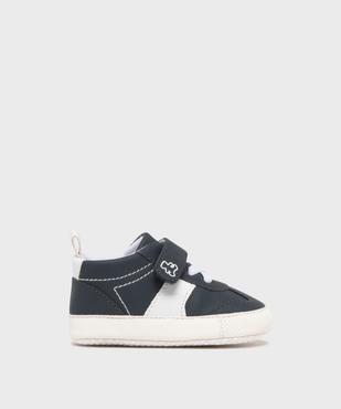 Chaussons de naissance look sneakers bébé - LuluCastagnette vue1 - LULU CASTAGNETTE GEMO FOR GOOD - GEMO