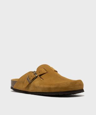 Sabots en cuir suédé avec semelle intérieure anatomique femme vue2 - TANEO GEMO FOR GOOD - GEMO