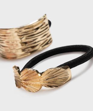 Elastiques cheveux avec bijou en métal (lot de 2) vue2 - GEMO (ACCESS) - GEMO