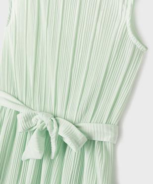 Robe courte sans manches plissée à ceinture fille vue2 - GEMO 4G FILLE - GEMO