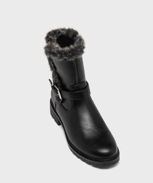 Boots motardes à ourlet fourrure imitation femme vue5 - VALENTINA BALDA - GEMO