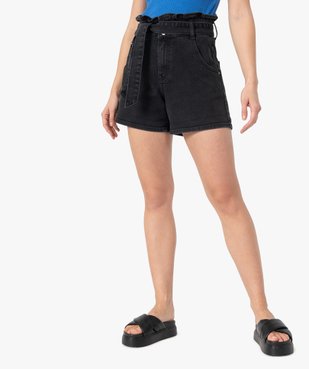 Short femme en jean avec ceinture - LuluCastagnette vue1 - LULUCASTAGNETTE - GEMO