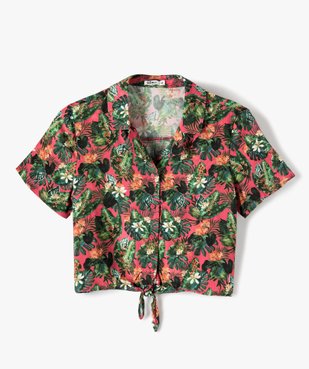Chemise fille coupe courte à nouer dans le bas vue1 - Nikesneakers (JUNIOR) - Nikesneakers