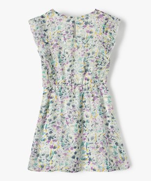 Robe fille à motifs fleuris et rayures pailletées vue3 - GEMO (ENFANT) - GEMO
