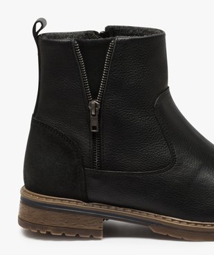 Boots homme zippés dessus cuir et doublure chaude vue6 - Nikesneakers (CASUAL) - Nikesneakers