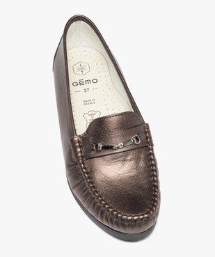 Mocassins femme confort unis dessus cuir vue5 - GEMO (CONFORT) - GEMO