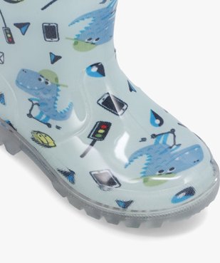 Bottes de pluie garçon imprimées streetwear dinosaures vue6 - GEMO (ENFANT) - GEMO
