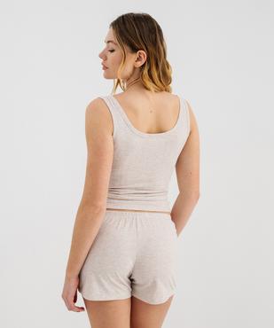 Haut de pyjama débardeur en viscose femme vue3 - GEMO 4G FEMME - GEMO