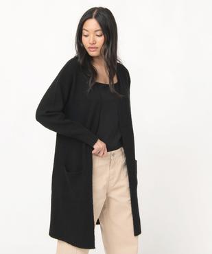Gilet femme porté ouvert avec poches vue1 - GEMO(FEMME PAP) - GEMO