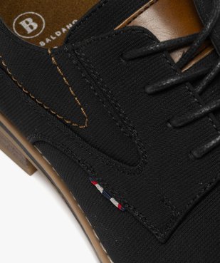 Derbies en toile texturée et détails contrastants homme  vue7 - MARIO BALDANO - GEMO