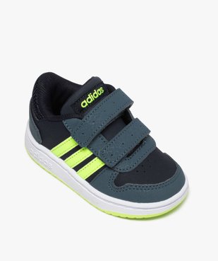 Baskets bébé garçon avec bandes fluo – Adidas Hoop 2.0 vue5 - ADIDAS - GEMO