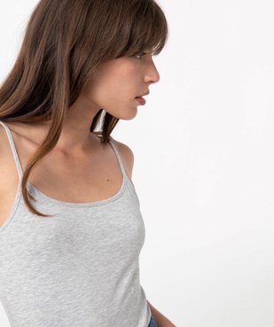 Débardeur femme uni à fines bretelles vue1 - GEMO(FEMME PAP) - GEMO