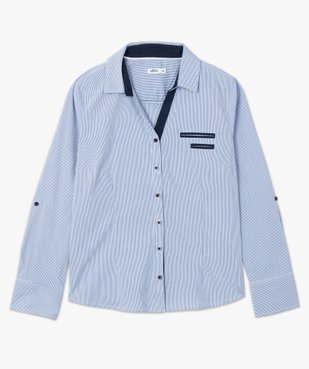 Chemise femme à fines rayures vue4 - GEMO(FEMME PAP) - GEMO