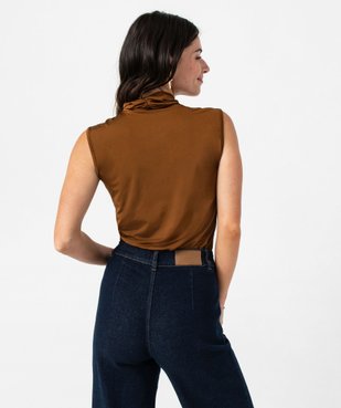 Débardeur décolleté fantaisie en matière extensible satinée femme vue3 - GEMO(FEMME PAP) - GEMO