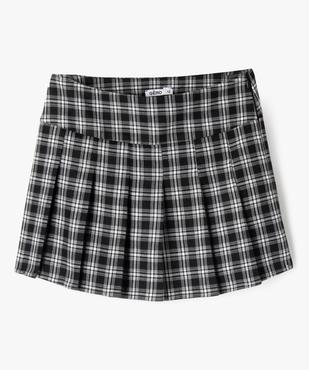 Jupe-short plissée à carreaux fille vue2 - GEMO (JUNIOR) - GEMO