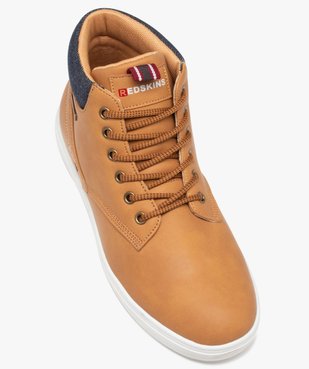 Boots garçon unies à lacets avec détail en denim - Redskins vue5 - REDSKINS - GEMO