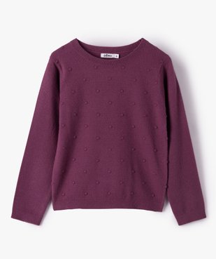 Pull fille à nopes uni vue1 - GEMO (ENFANT) - GEMO