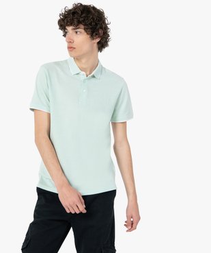 Polo homme à manches courtes en maille piquée vue1 - GEMO (HOMME) - GEMO
