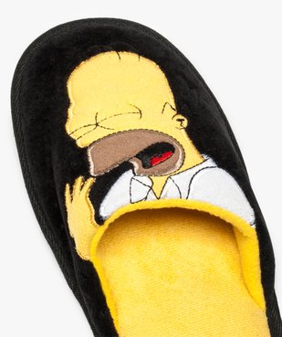 Chaussons hommes forme mules en velours - Les Simpsons vue6 - SIMPSONS - GEMO