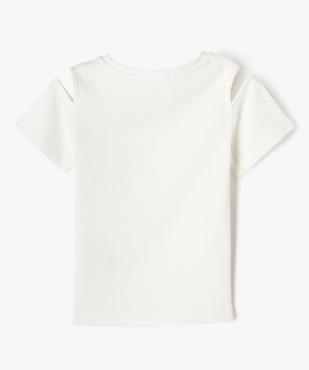 Tee-shirt à manches courtes avec épaules dénudées fille vue3 - GEMO (ENFANT) - GEMO