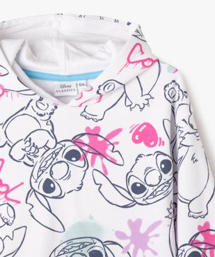 Sweat à capuche motif Stitch façon graffiti fille - Disney vue2 - LILO & STITCH - GEMO
