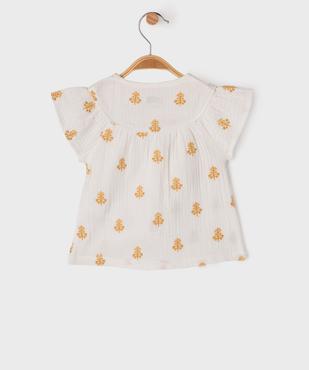 Blouse manches courtes en gaze de coton bébé fille - LuluCastagnette vue5 - LULUCASTAGNETTE - GEMO