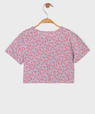 Blouse courte à manches courtes en viscose fleurie bébé fille vue2 - GEMO 4G BEBE - GEMO