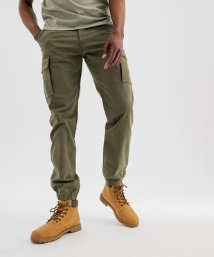Pantalon cargo coupe straight en coton stretch homme vue4 - GEMO (HOMME) - GEMO