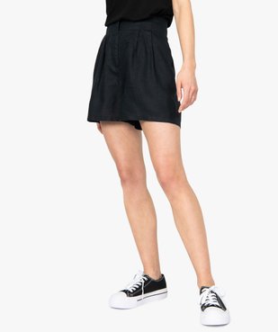 Short femme en lin coupe ample vue1 - GEMO(FEMME PAP) - GEMO