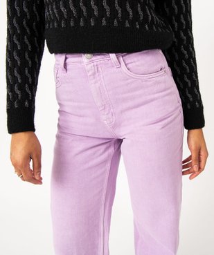 Jean wide legs taille haute coloré femme vue2 - GEMO 4G FEMME - GEMO