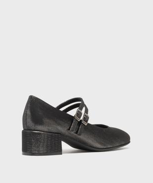 Escarpins pailletés à double bride et bout carré femme vue5 - FOLLOW ME - GEMO