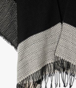 Poncho en maille douce finition frangée femme vue2 - GEMO (ACCESS) - GEMO