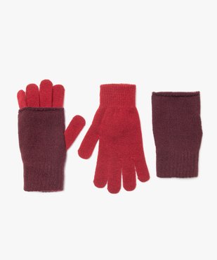 Gants femme avec mitaine 3-en-1 vue1 - GEMO (ACCESS) - GEMO