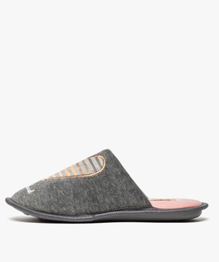 Chaussons femme forme mules en velours éponge - Little Marcel vue3 - LITTLE MARCEL - GEMO