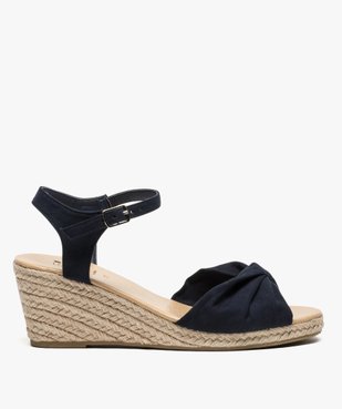 Sandales femme à talon compensé en corde vue3 - GEMO(URBAIN) - GEMO