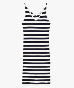 Robe longue sans manches en maille rayée femme - LuluCastagnette vue5 - LULUCASTAGNETTE - GEMO