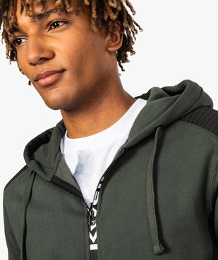 Sweat homme zippé avec empiècements épaules - Kwell by Soprano vue2 - KWELL - GEMO