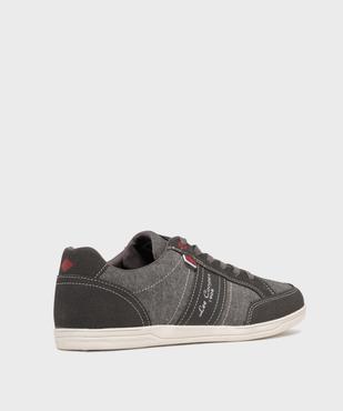 Baskets homme en toile basse style denim à bande contrastante - Lee Cooper vue4 - LEE COOPER - GEMO