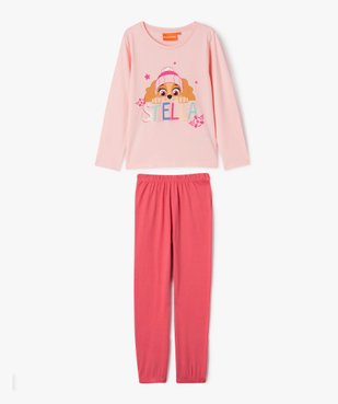 Pyjama à manches longues avec motif pailleté fille - Pat Patrouille vue1 - PAT PATROUILLE - GEMO