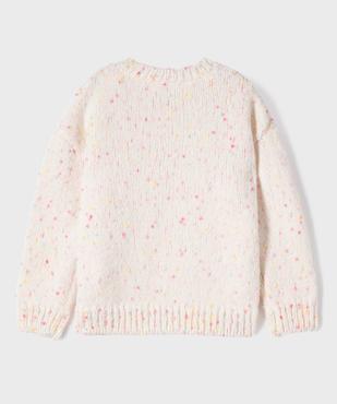 Pull en maille douillette à mini pompons fille vue3 - GEMO (ENFANT) - GEMO