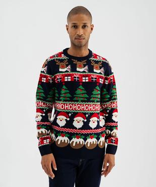 Pull de Noël à motifs jacquard homme vue1 - GEMO (HOMME) - GEMO