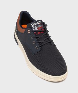 Baskets basses en toile texturé homme - Schott vue5 - SCHOTT - GEMO