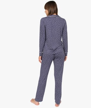 Pyjama femme deux pièces : chemise et pantalon vue3 - GEMO(HOMWR FEM) - GEMO